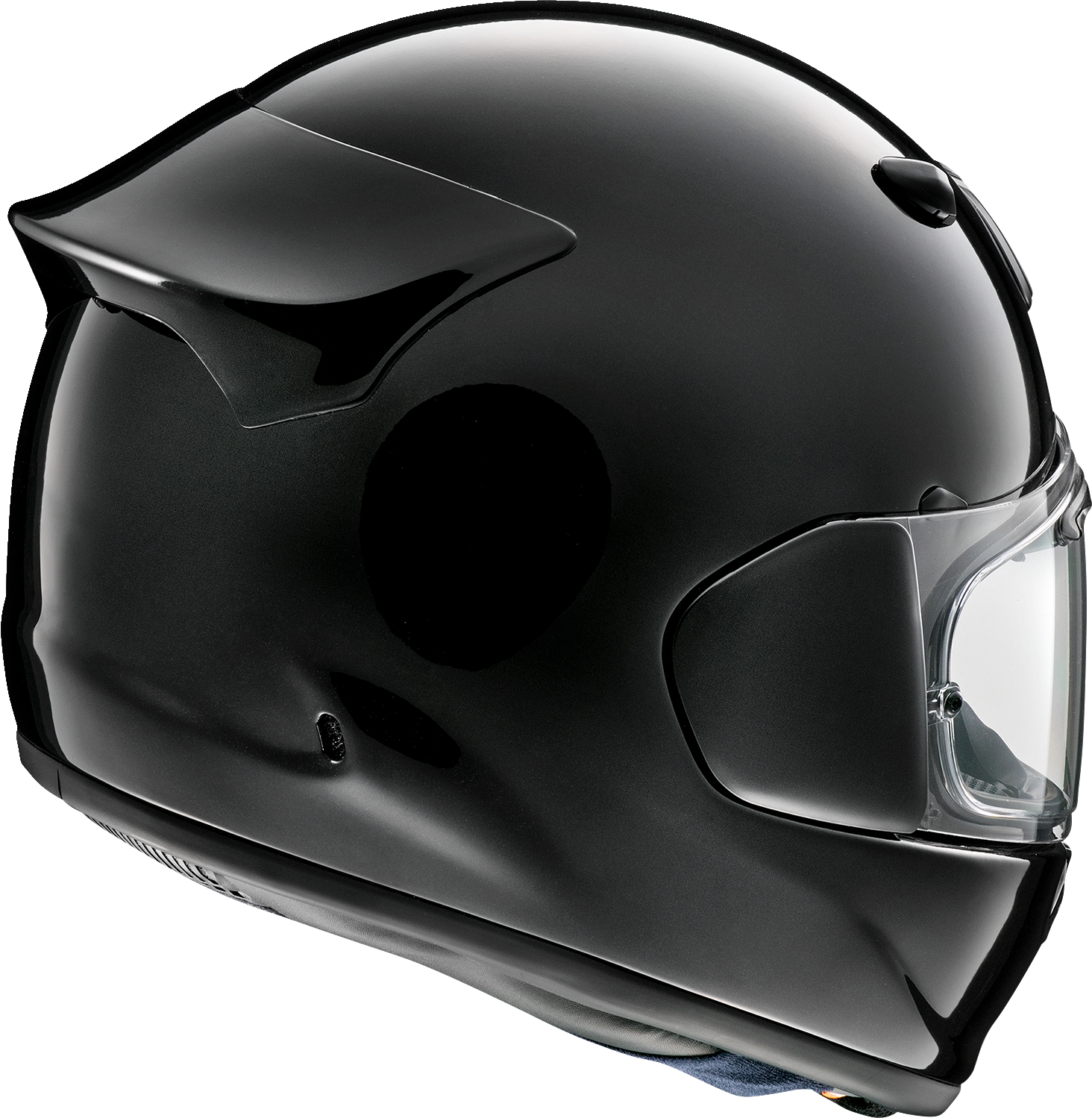 Arai Helmets Contour-X helmet in diamond black, medium size, showing the sleek design and ventilation features.