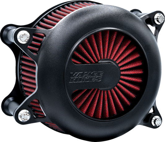 Vance & Hines VO2 Rogue Black Wrinkle Air Intake Kit for high-flow performance motorcycle intake system.