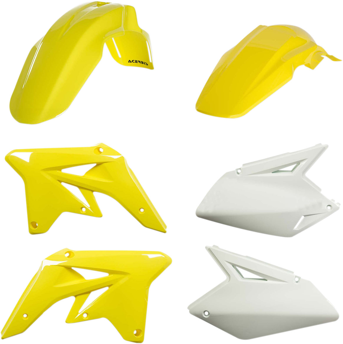 A close-up of the ACERBIS Standard Replacement Body Kit OEM 2081970354, showing its sleek, durable body design for motorcycle customization.