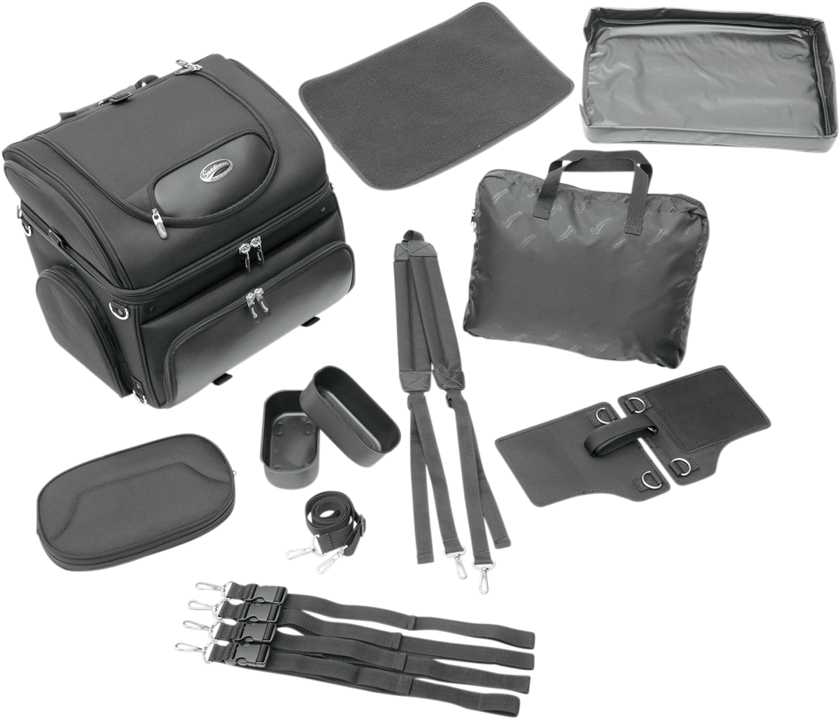 Bill's Exhausts SADDLEMEN Pet Voyager seat with sturdy construction, designed for comfort and durability.