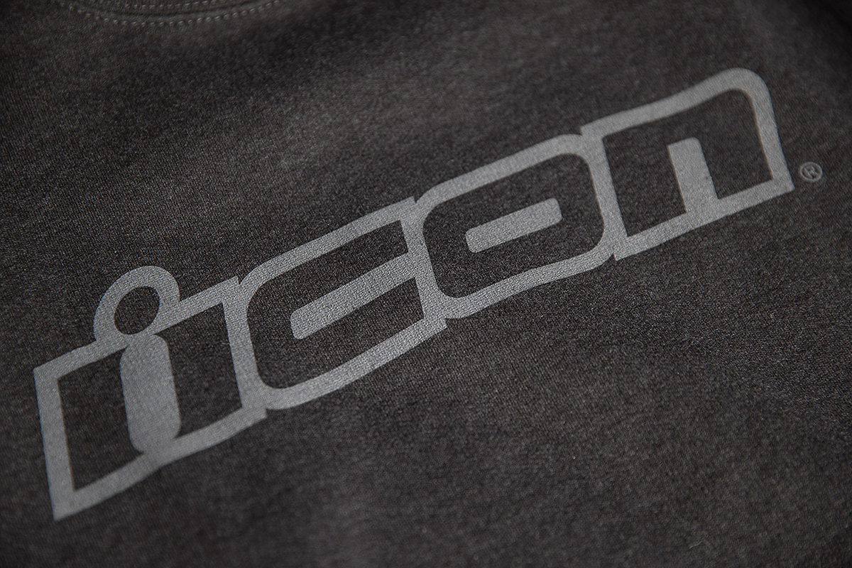 Bill's Exhausts ICON Slant™ Crewneck Sweatshirt in charcoal, large, featuring a relaxed fit and soft fabric.