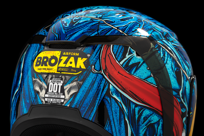 Blue ICON Airform™ Helmet with MIPS® technology and Brozak design, small size, featuring a sleek helmet profile and ventilation.