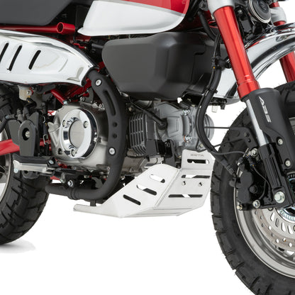 ZETA ZE55-8120 engine skid plate in black, designed for enhanced protection of off-road vehicles, shown mounted under the vehicle.