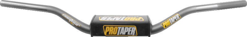 ProTaper Contour Henry/Reed Handlebar in platinum gray for motocross or dirt bikes, featuring ergonomic design and durable construction.