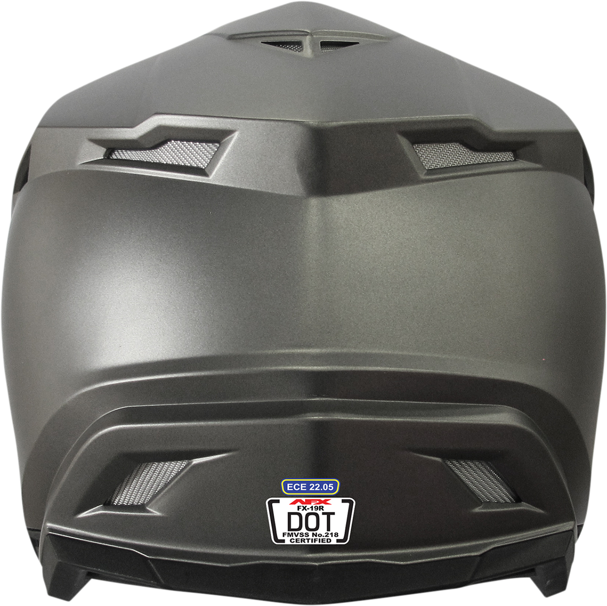 Bill's Exhausts AFX FX-19R Frost Gray helmet in medium size, showing the smooth matte finish and aerodynamic design.