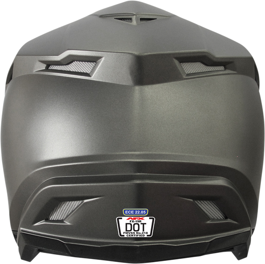 Frost gray AFX FX-19R motorcycle helmet in small size, featuring a sleek design and clear visor, by Bill's Exhausts.