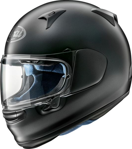 Arai Helmets Regent-X helmet in black frost color with a medium size, showing the sleek aerodynamic design and ventilation vents.