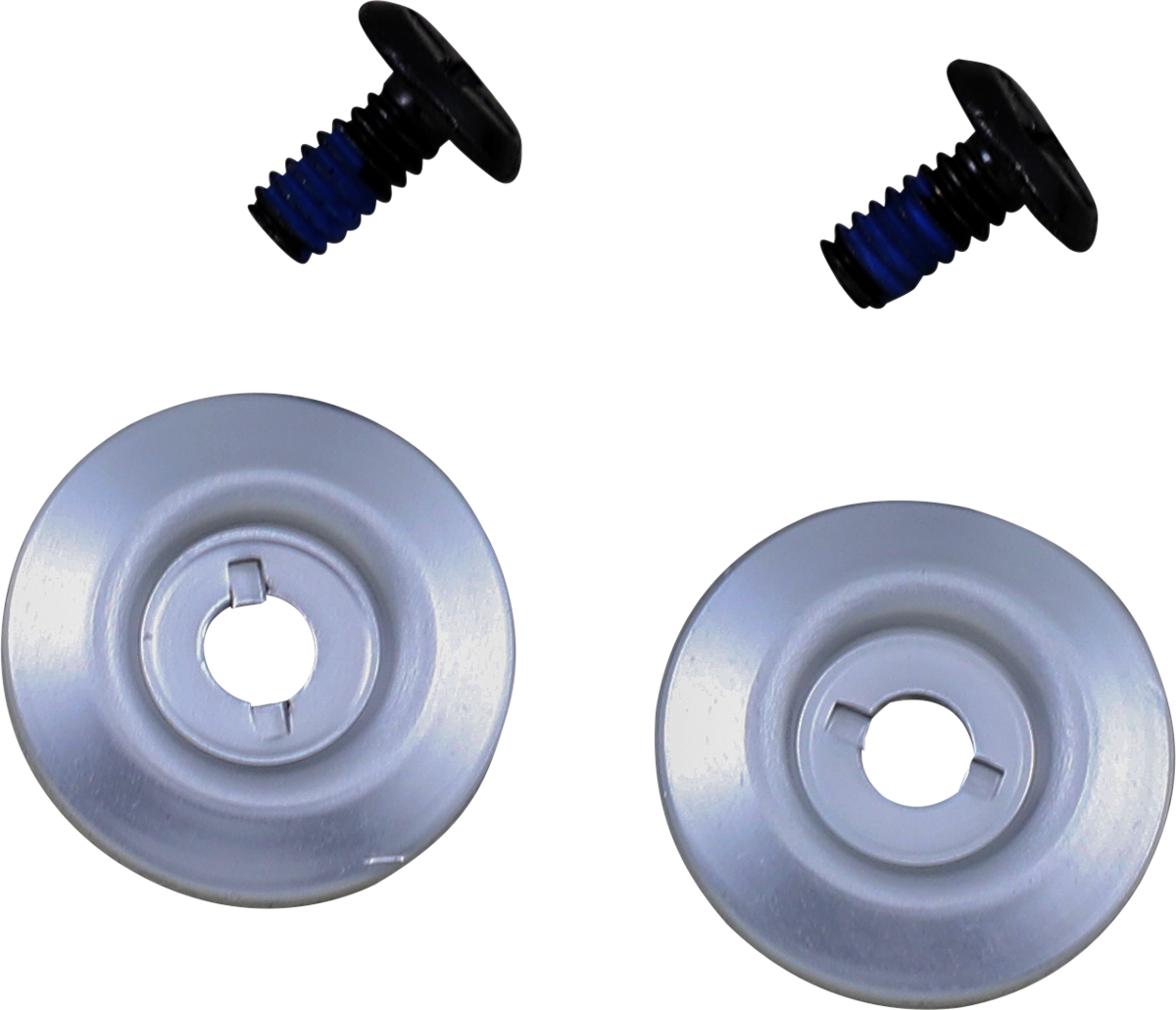 Black screw and silver baseplate for BILTWELL Gen 2 helmet hardware kit, showing close-up of parts on a plain background.