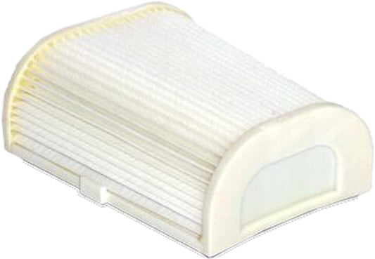 HIFLOFILTRO HFA4702 air filter for high-performance motorcycle engines, showing the clean, pleated filter element.