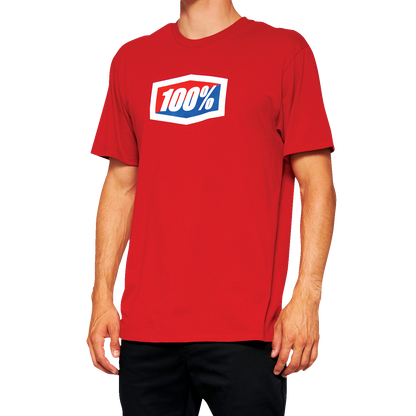 100% Official T-Shirt - Red - XL 20000-00013 - Howling Moto