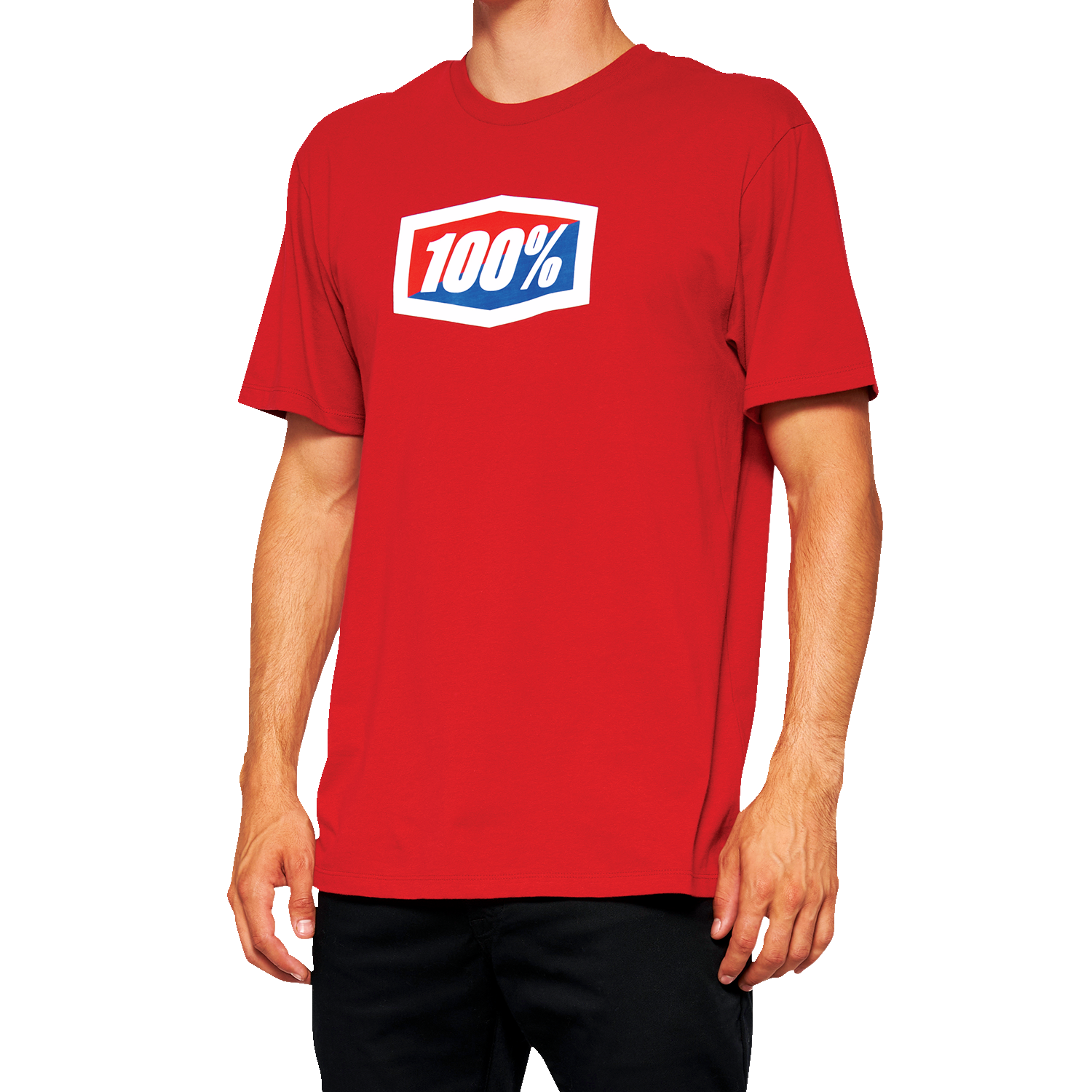 100% Official T-Shirt - Red - Large 20000-00012 - Howling Moto