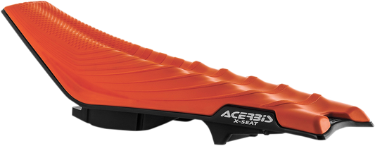 Acerbis X Seat in orange and black for KTM 2016-2019, motorcycle body seat with sleek design and durable construction.