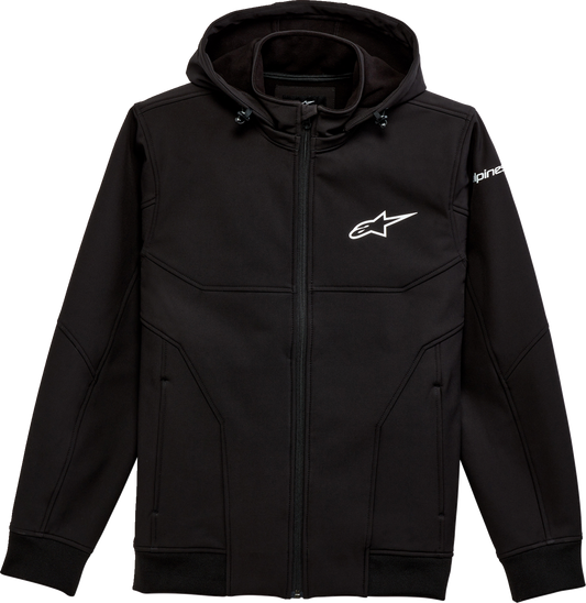 Black Alpinestars Primary Jacket in 2XL featuring durable design and branding, suitable for motorcycle or casual wear.