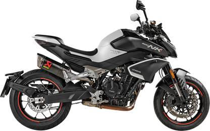 AKRAPOVIC Slip-On Line Muffler for CF Moto 800NK (Part S-CF8SO1-HAPLC) with Carbon Fiber Finish