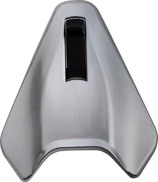 Silver ARAI Helmets Delta 6 Duct helmet with aluminum finish, featuring sleek design and ventilation components.