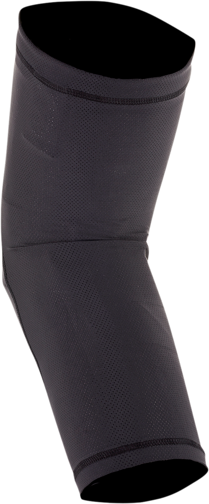 Youth ALPINESTARS Paragon Lite Knee Guards in black, size S/M, with protective padding and adjustable straps for motorcycle riding.