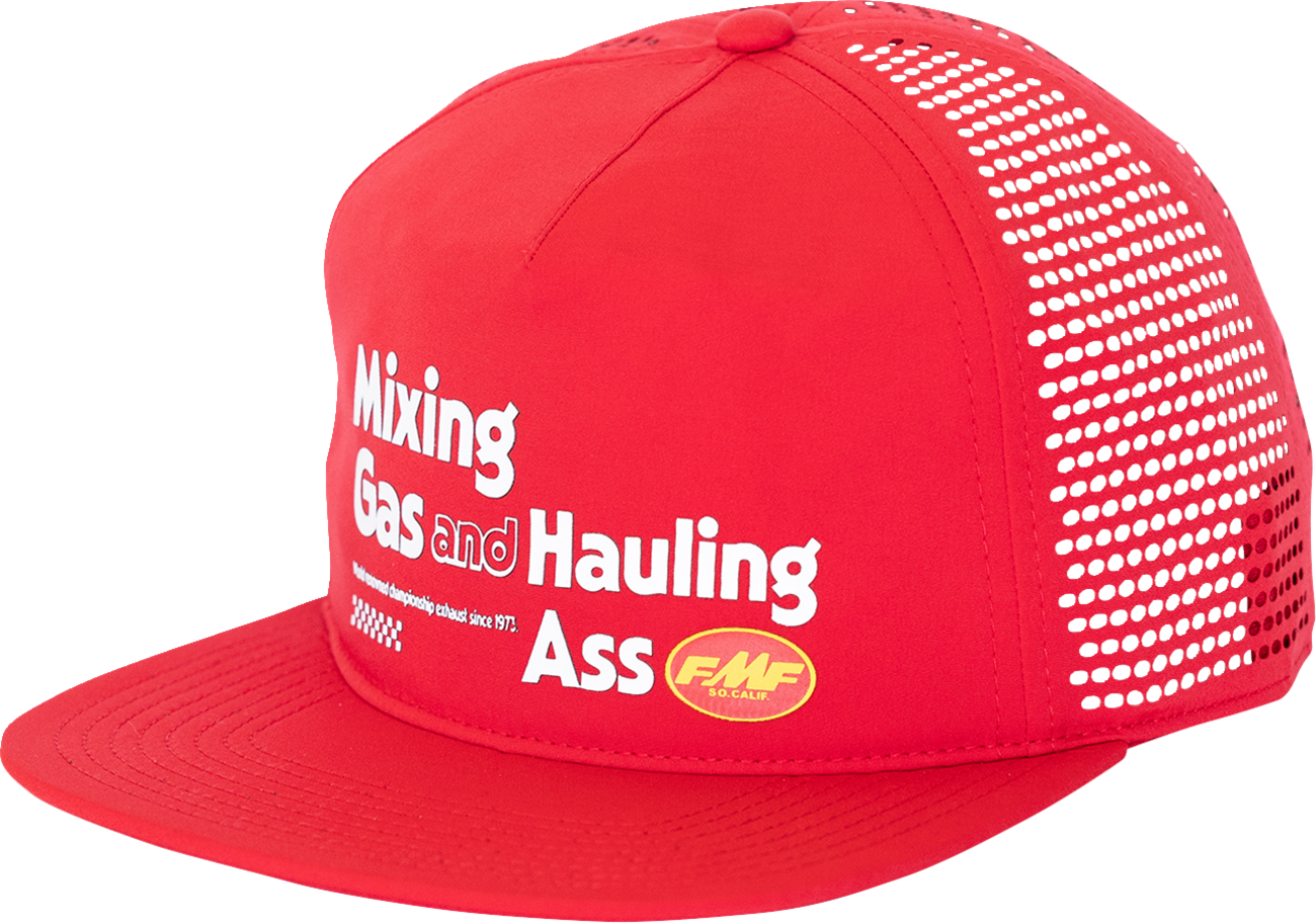FMF Mixer Hat - Red HO24196900RED with Sport Mesh Panel and High-Density Front Print
