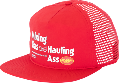 FMF Mixer Hat - Red HO24196900RED with Sport Mesh Panel and High-Density Front Print