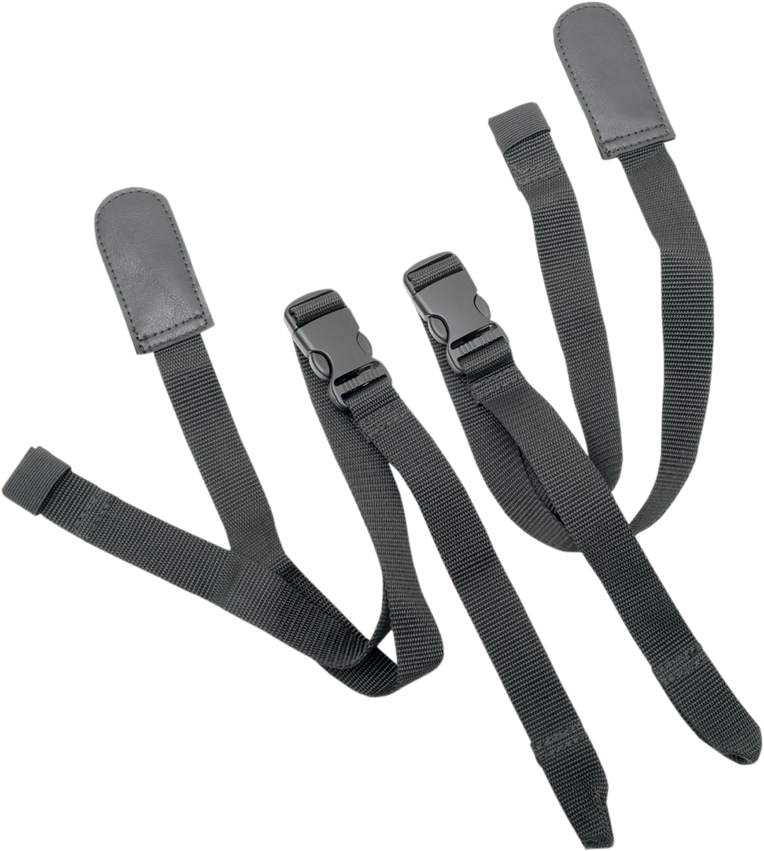 Bill's Exhausts Saddlemens Loop Strap Kit seat accessories with black straps and metal buckles for motorcycle seats, part EX000673.
