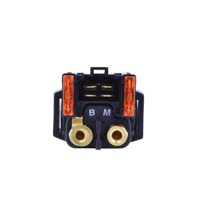 RM STATOR RMS090-102558 starter relay solenoid for automotive applications, showing the compact metal and electrical components.