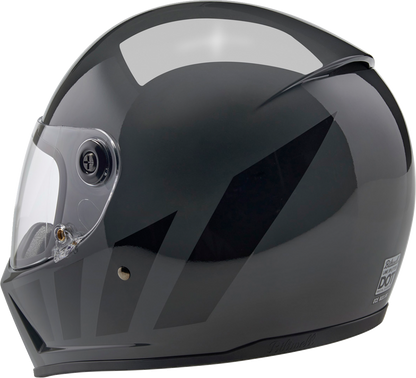 Storm gray BILTWELL Lane Splitter helmet in XS size with matte finish, featuring a sleek aerodynamic design and sturdy construction.