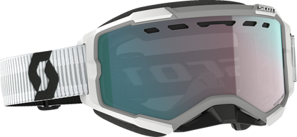 SCOTT Fury Snow Goggles - White - Enhancer Aqua Chrome 278605-0002351 - Howling Moto