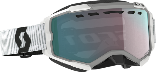 SCOTT Fury Snow Goggles - White - Enhancer Aqua Chrome 278605-0002351 - Howling Moto