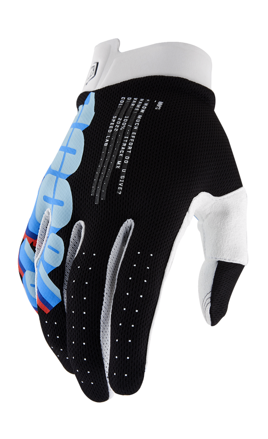 100% iTrack Gloves - System Black - Large 10008-00037 - Howling Moto
