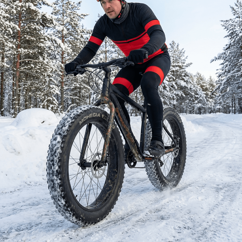 Hycline Rock Conqueror e-bike and fat bike tire with rugged tread for off-road cycling, shown in a close-up image.
