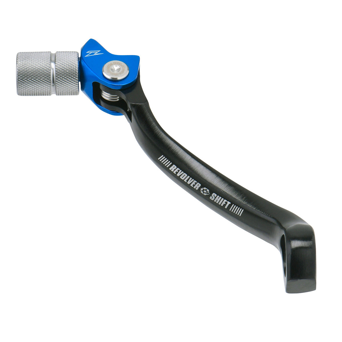 ZETA Revolver Hus H Blue shift lever for motorcycle, featuring a sleek blue finish and ergonomic design.