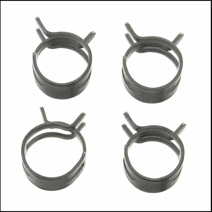 All Balls Hose Clamp Refill Kit with four durable clamps for secure connections, designed for reliable hose fitting replacements.