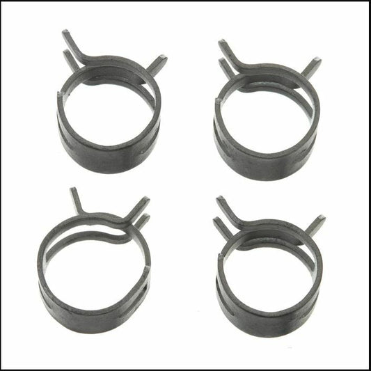 All Balls Hose Clamp Refill Kit with four durable clamps for secure connections, designed for reliable hose fitting replacements.