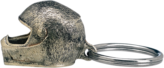 BILTWELL key fob featuring Splitter Helmet design, made for helmet parts, with detailed artwork on a metal keychain.