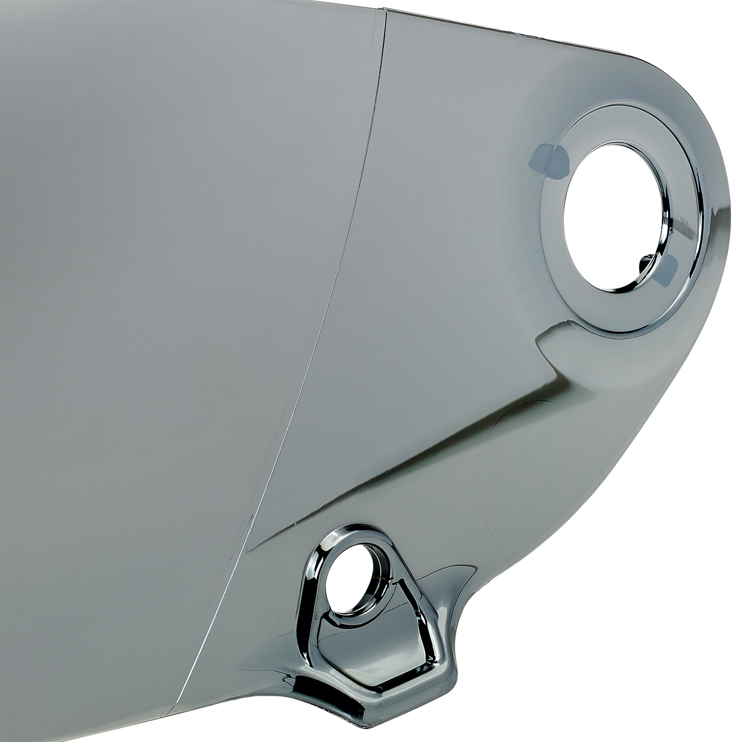 Chrome mirror and shield for BILTWELL Lane Splitter Gen 2 helmet, motorcycle helmet parts by Bill's Exhausts.