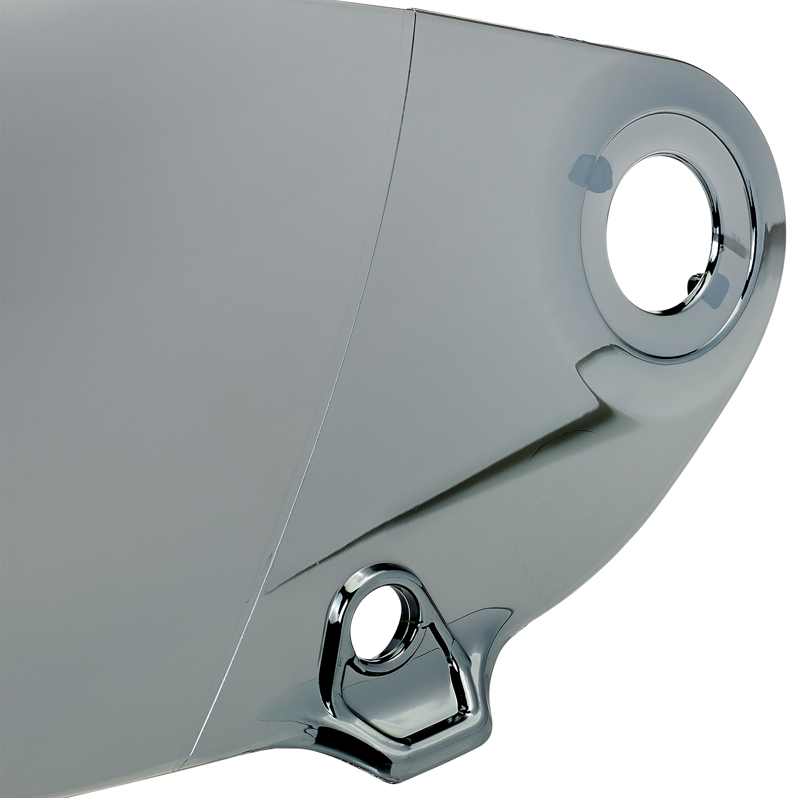 Chrome mirror and shield for BILTWELL Lane Splitter Gen 2 helmet, motorcycle helmet parts by Bill's Exhausts.