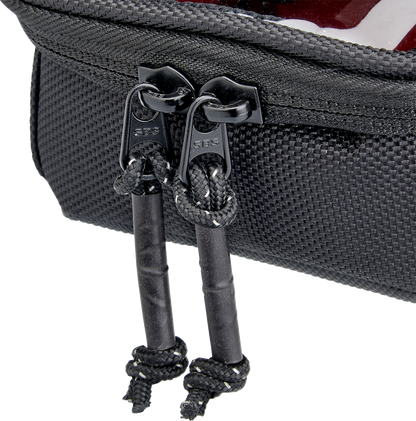 Black BILTWELL EXFIL-2 mini tank bag by Bill's Exhausts, compact motorcycle bag with secure straps and durable design.