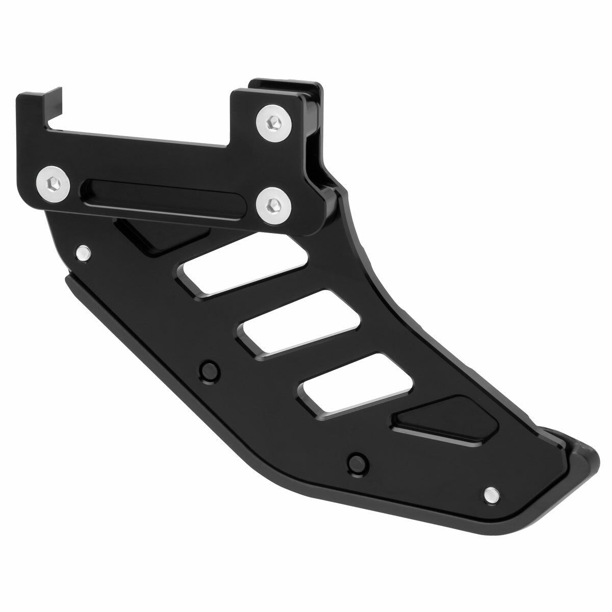 ZETA rear disc guard for ZE52-5100 mountain bike, aluminum impact protection with polyurethane bumper, mounted on bike wheel