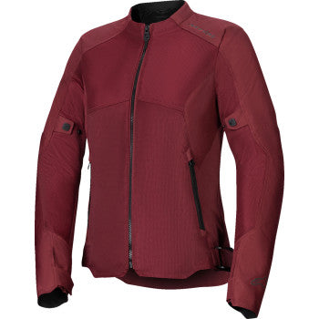 Alpinestars Stella C-1 Air Burgundy motorcycle jacket in size 2XL with protective armor and ventilation panels.