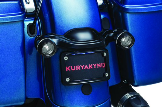 Kuryakyn Deep Dish Bezel for Bullet Turn Signals with smoke lens in gloss black, designed for motorcycle lighting accessories