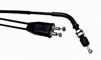Black vinyl clutch cable from Motion Pro, part #05-0422, with detailed metal fittings and rubber ends for motorcycle clutch control.