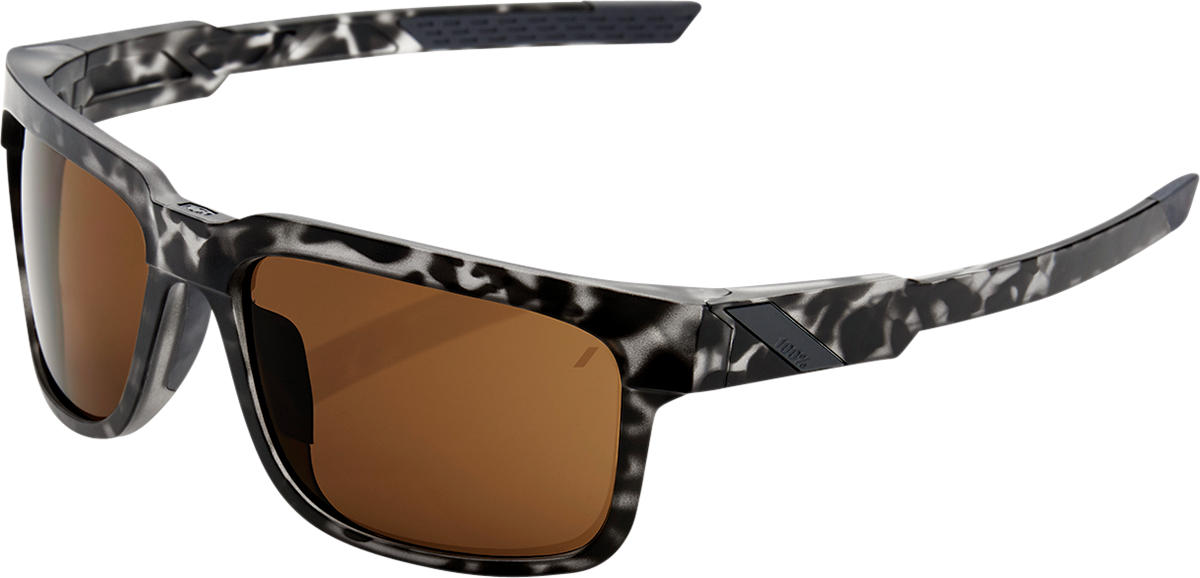 100% Type-S Sunglasses - Black Havana - Bronze 61032-259-73 - Howling Moto