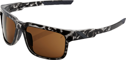 100% Type-S Sunglasses - Black Havana - Bronze 61032-259-73 - Howling Moto
