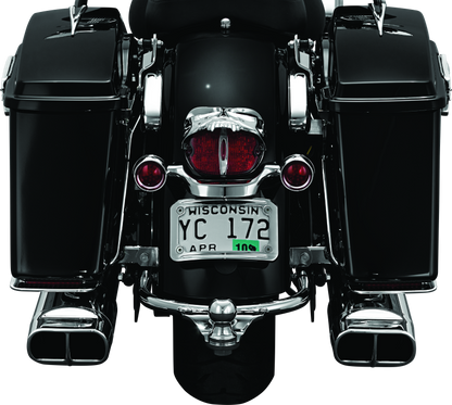 Kuryakyn Chrome Curved License Plate Mount for Harley-Davidson Street Glide and Road Glide motorcycles
