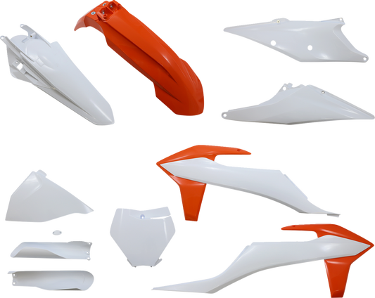 ACERBIS Full Replacement Body Kit - OEM White/Orange 2726497428 - Howling Moto