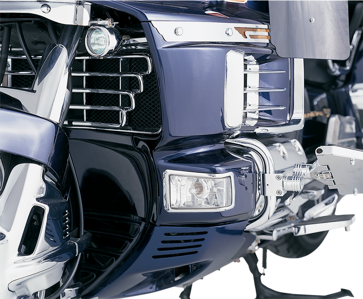 Engine fog lights for Honda GL1500 from Bill's Exhausts, showing chrome finish and mounting brackets on the 1988-2000 motorcycle.