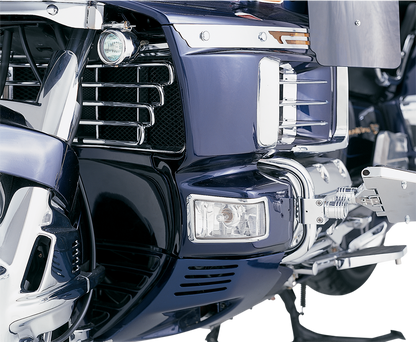 Engine fog lights for Honda GL1500 from Bill's Exhausts, showing chrome finish and mounting brackets on the 1988-2000 motorcycle.
