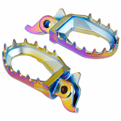 ZETA Max Foot Peg Hon Oilslick finish motorcycle foot pegs with part number ZE93-2605, featuring a sleek, textured surface.