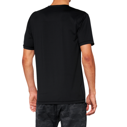 100% Mission Athletic T-Shirt - Black - 2XL 20014-00004 - Howling Moto