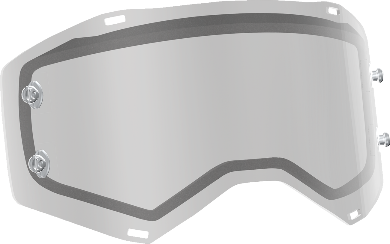 Scott Prospect/Fury lens by Bill's Exhausts, clear dual anti-fog motorcycle helmet lens with works coating, model 265518-102