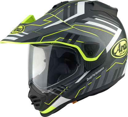 ARAÏ HELMETS XD-5 trail helmet in yellow frost with XS size, durable motorcycle helmet designed for off-road riding.